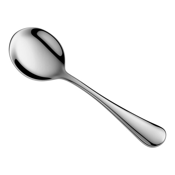 Acopa Vernon 6 1/16" 18/0 Stainless Steel Heavy Weight Bouillon Spoon - 12/Case