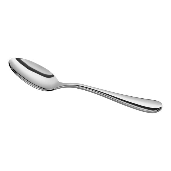 Acopa Vernon 4 1/2" 18/0 Stainless Steel Heavy Weight Demitasse Spoon - 12/Case