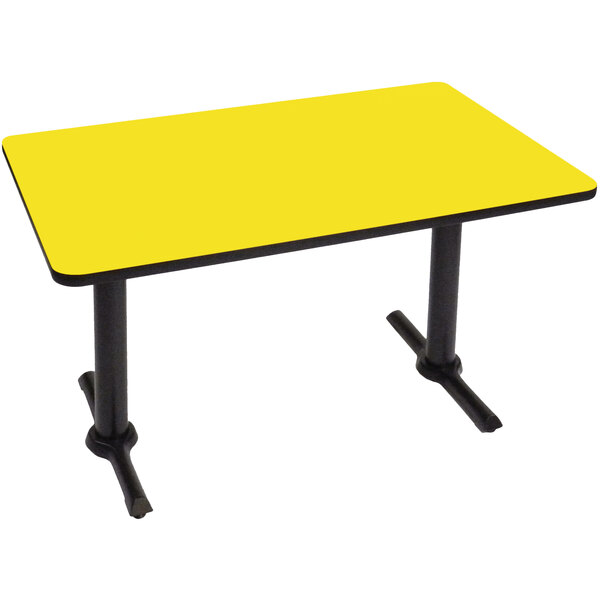 a yellow rectangular object with black edges