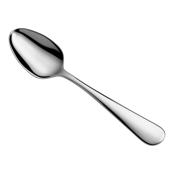 Acopa Vernon 7 7/16" 18/0 Stainless Steel Heavy Weight Oval Bowl Dinner / Dessert Spoon - 12/Case