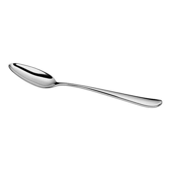 Acopa Vernon 7 7/16" 18/0 Stainless Steel Heavy Weight Oval Bowl Dinner / Dessert Spoon - 12/Case