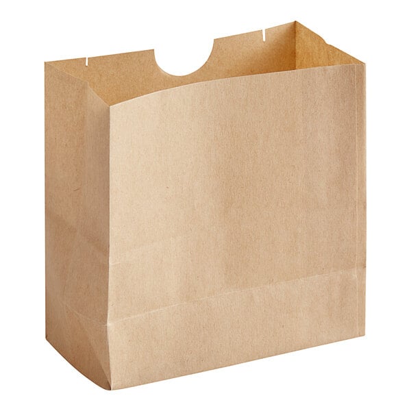 An American Metalcraft mini snack bag made of brown paper.