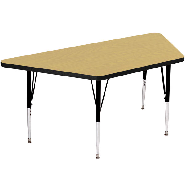 a rectangular table with black legs