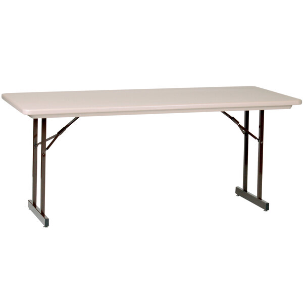 Correll R3096tl 24 96 X 30 Rectangular Mocha Granite Finish Desk Height Heavy Duty Blow Molded Folding Table