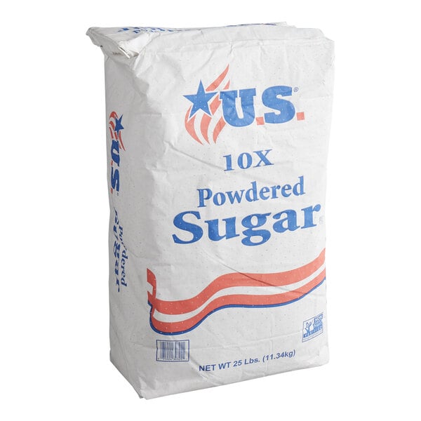 A white bag of 10X powdered sugar.
