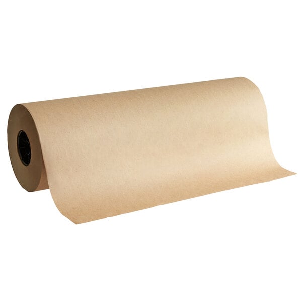 Butcher Paper Roll, 18 x 1000', White, Non-Coated, 40 lb. Brown