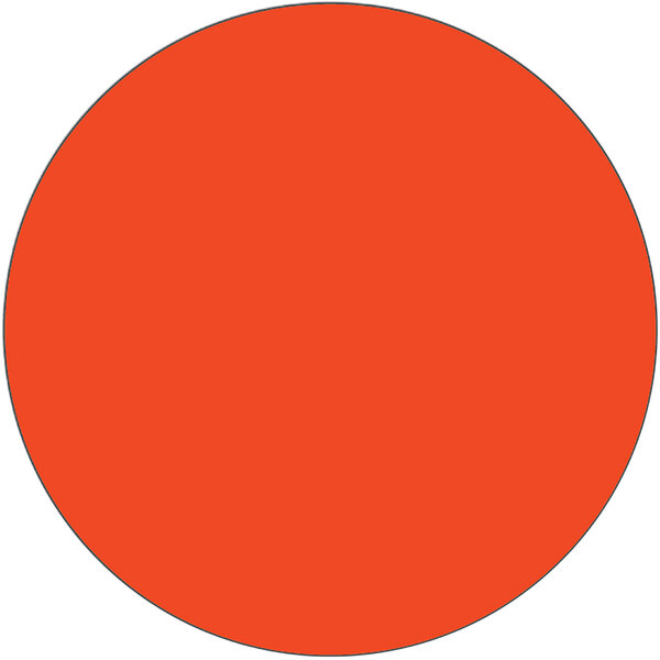 A red circle with a white background and black lines.