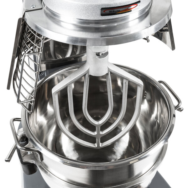 a mixer with a bowl inside