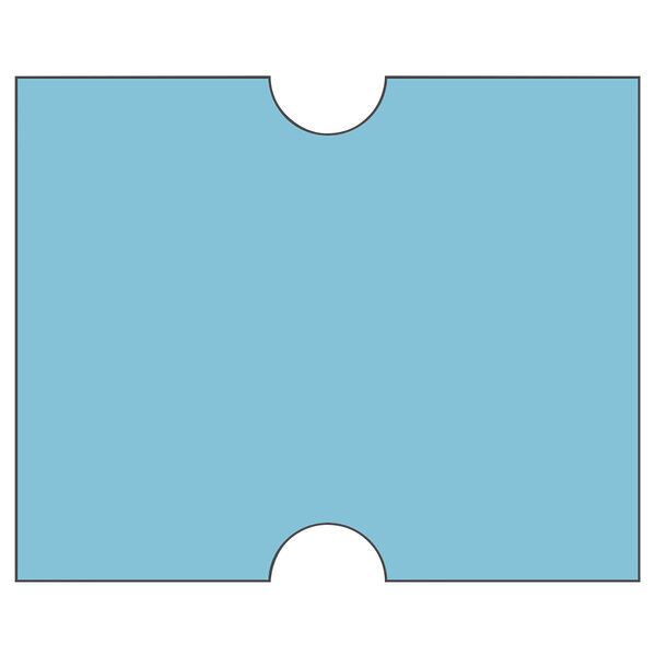 A blue puzzle piece with a hole in it.