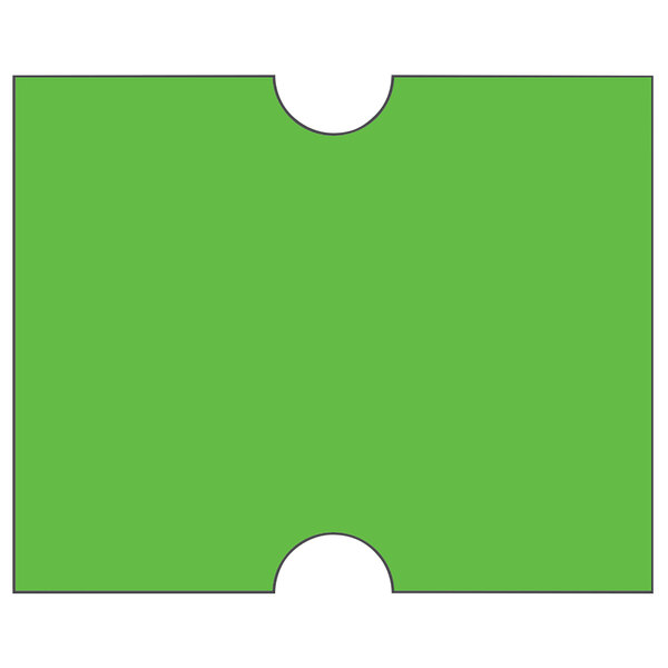 A green puzzle piece with a white circle.