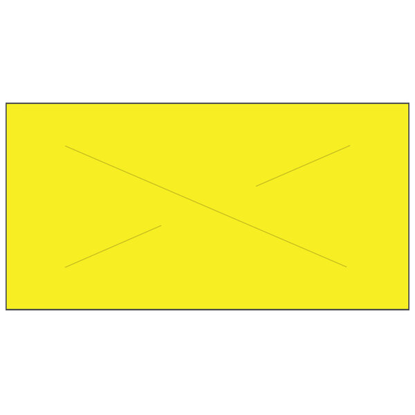 A yellow rectangular label roll with black lines.