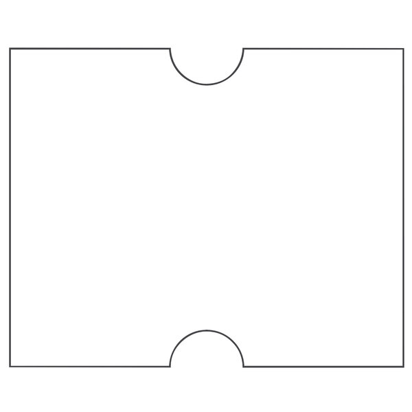 A white Garvey pricemarker label with black lines.