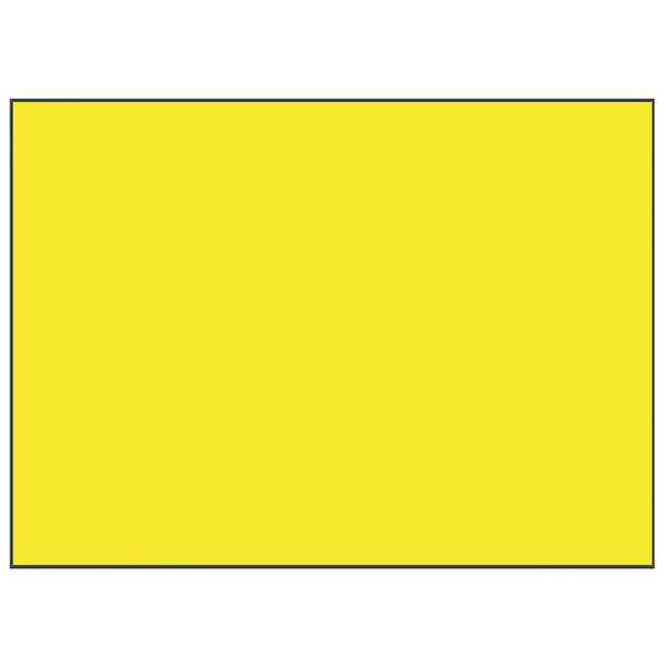 A yellow rectangular label with black border and white text.