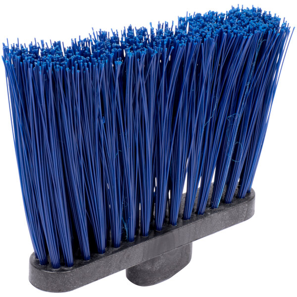 Carlisle 4108214 Sparta Spectrum DuoSweep 12" Angled Broom with Blue Unflagged Bristles and 48