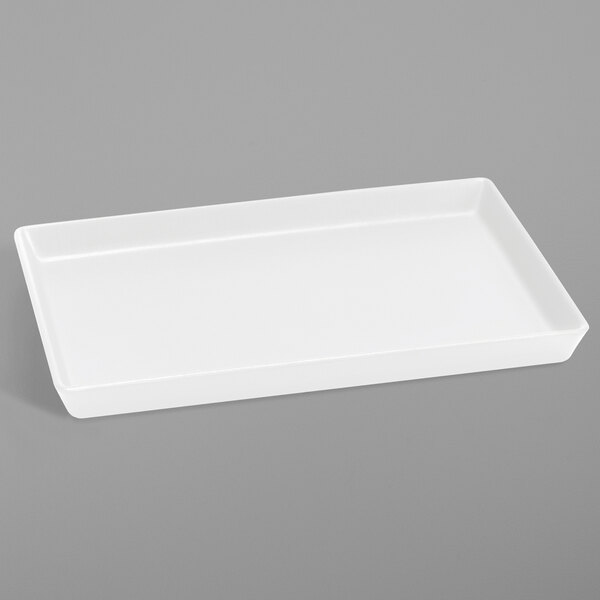 A white rectangular Delfin melamine tray.