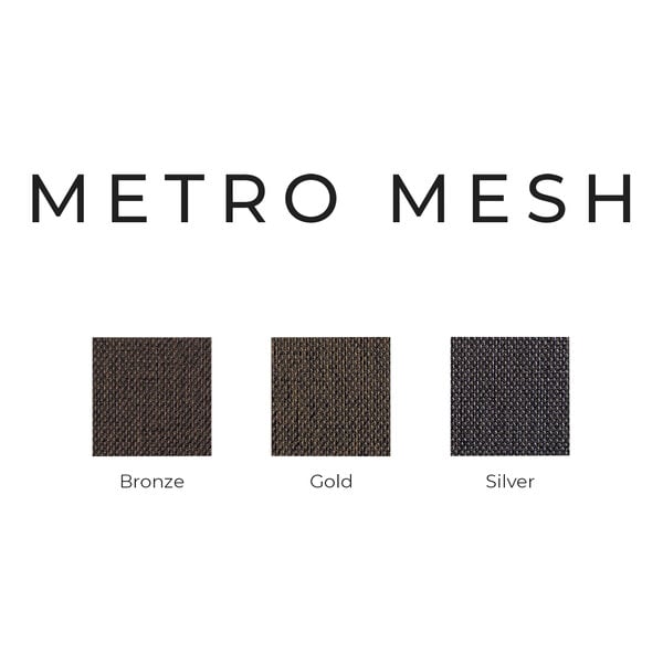 A white H. Risch, Inc. menu clipboard with gold, silver, and bronze metro mesh.