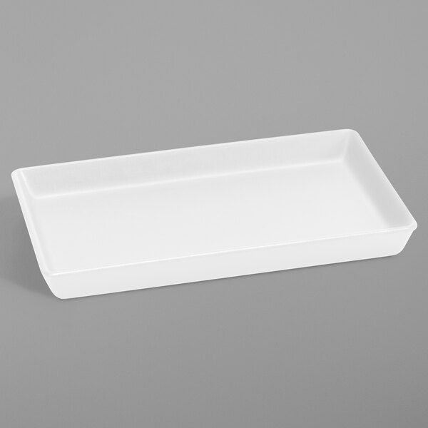 A white rectangular Delfin melamine tray.