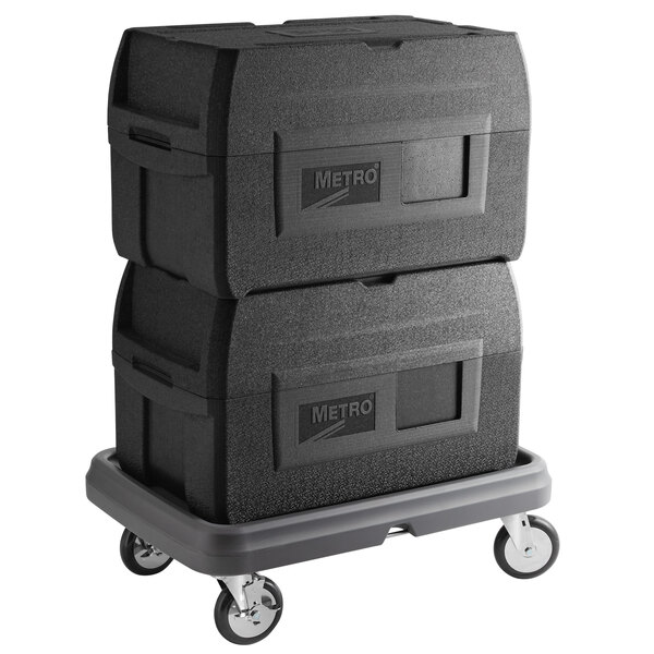 a black box with a logo