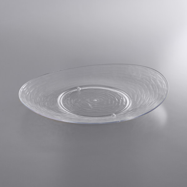 A Libbey Tritan plastic oval platter with a ripple pattern.