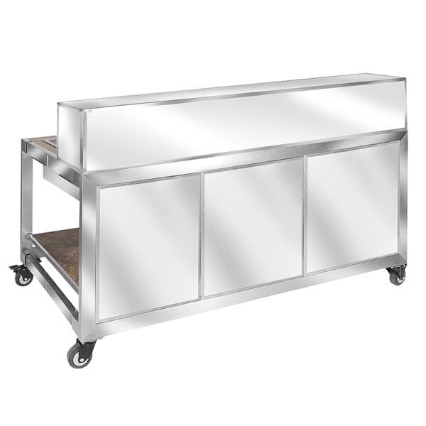 a silver and black cart