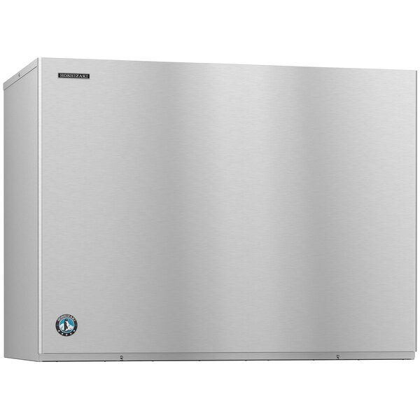 A stainless steel Hoshizaki water cooled ice machine.