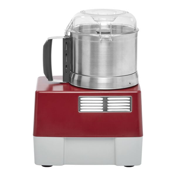 Robot Coupe R2U DICE Combination Food Processor with 3 Qt. / 3 Liter Stainless Steel Bowl, Continuous Feed & 4 Discs - 2 hp