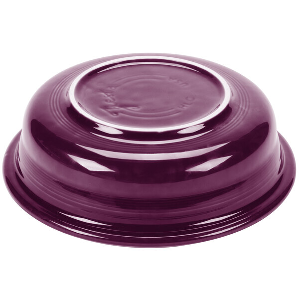 A purple Fiesta china bowl with a white rim.