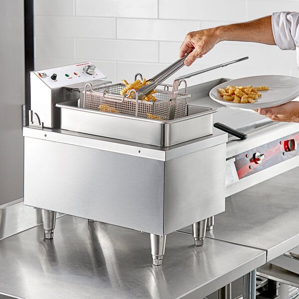 Electric Commercial Deep Fryer With Double Basket 2 Baskets Deep
