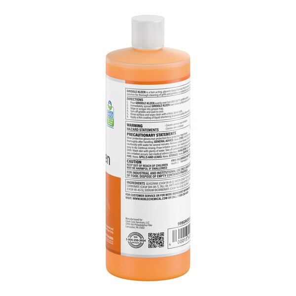 Noble Griddle Kleen 32 oz. Ready-to-Use Liquid Grill / Griddle Cleaner - 4/Case