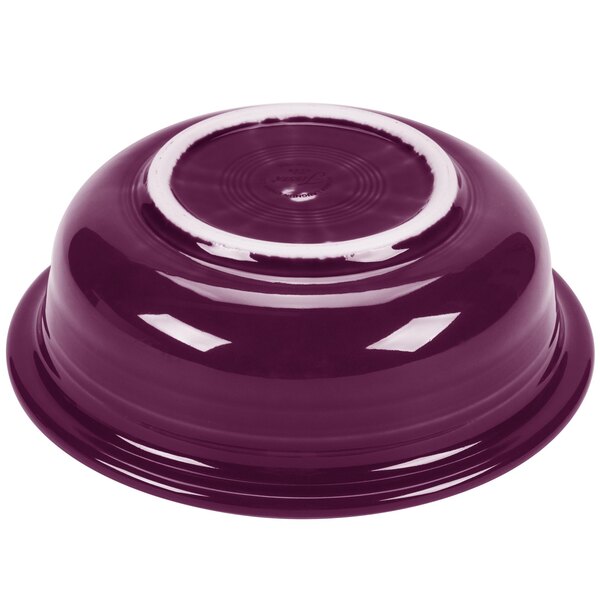 A purple Fiesta serving bowl with a white rim.
