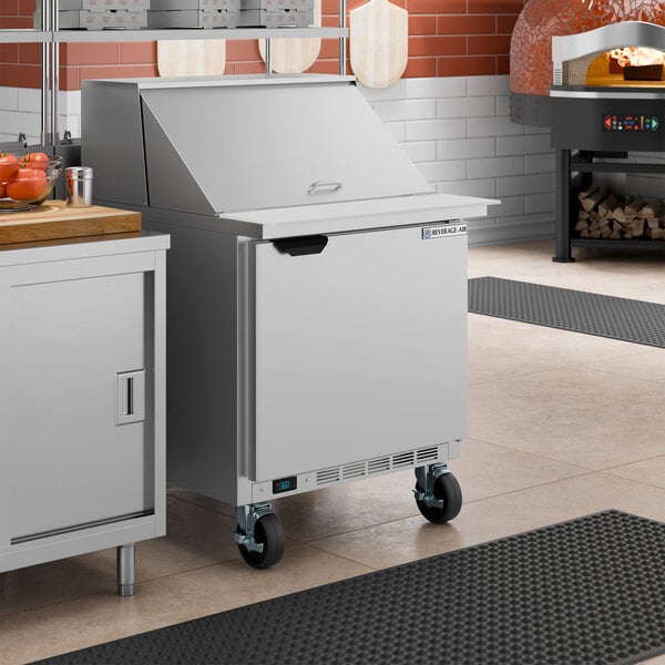 Beverage-Air SPE32HC-12M Elite Series 32" 1 Door Mega Top Refrigerated Sandwich Prep Table