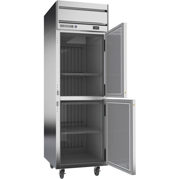 Beverage Air Hrp1hc 1hs Horizon Series 26 P Finish Top Mounted Half Solid Door Reach In Refrigerator