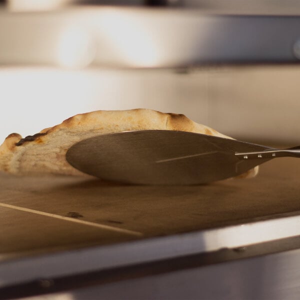 GI Metal Azzurra 6" Stainless Steel Round Turning Pizza Peel with 47" Handle I-17/120