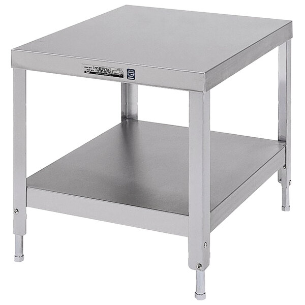 A Lakeside stainless steel equipment stand with undershelf.
