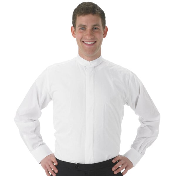 a man in a white shirt