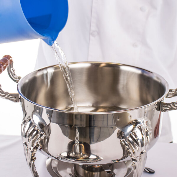 Choice 8 Qt. Deluxe Round Soup Chafer Water Pan