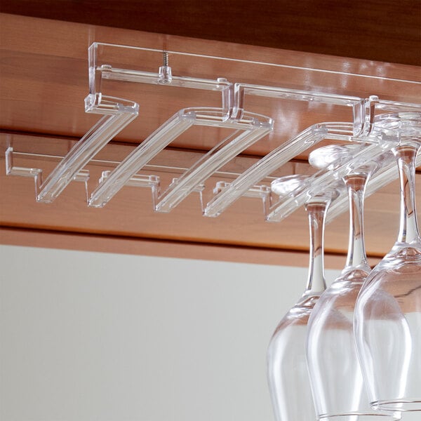 4/8 Slots Wine Glass Rack Holder Storage Drying Rack Hanger Hanging Bar US