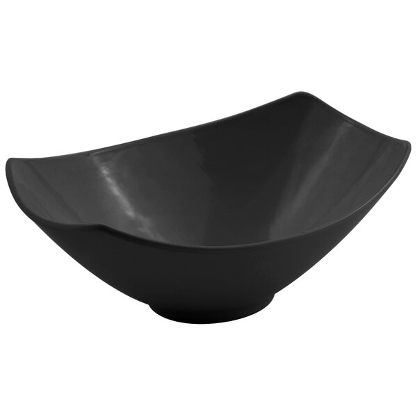 a black bowl with a white background