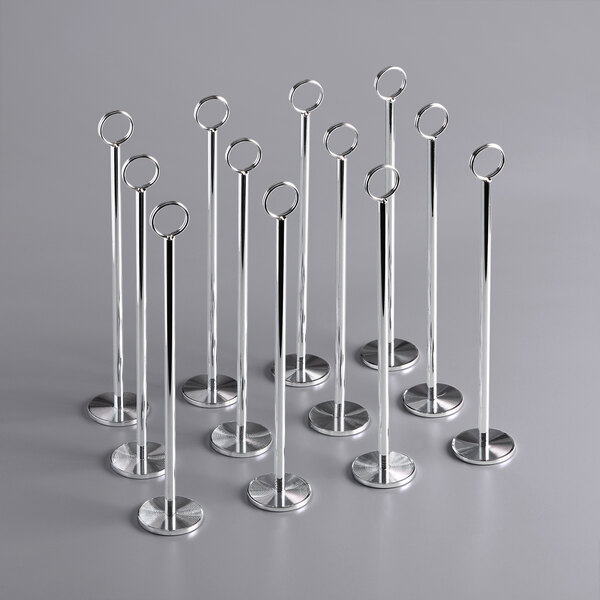 Choice 12" Chrome Menu / Card Holder 12/Pack
