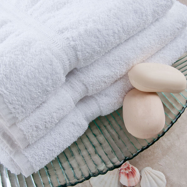 27" x 54" 100 Ring Spun Cotton Bath Towel 17 lb. 12/Pack