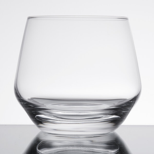 a clear glass with a white background