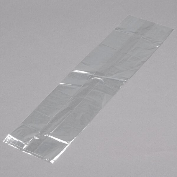 A clear plastic bag of LK Packaging on a white surface.