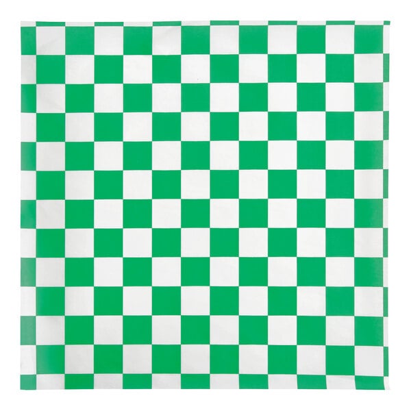 Avant Grub 12 x 12 inch Extra Large Green and White Food Wax Paper, 300  Sheet per Pack