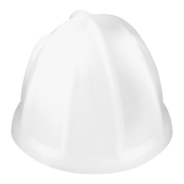 A white extracting bulb for oranges designed for use with Sunkist commercial juicers.