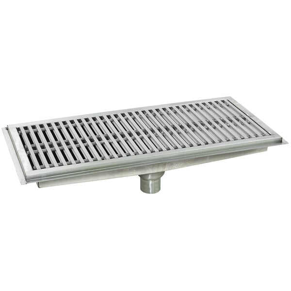 A stainless steel Eagle Group floor trough grate.