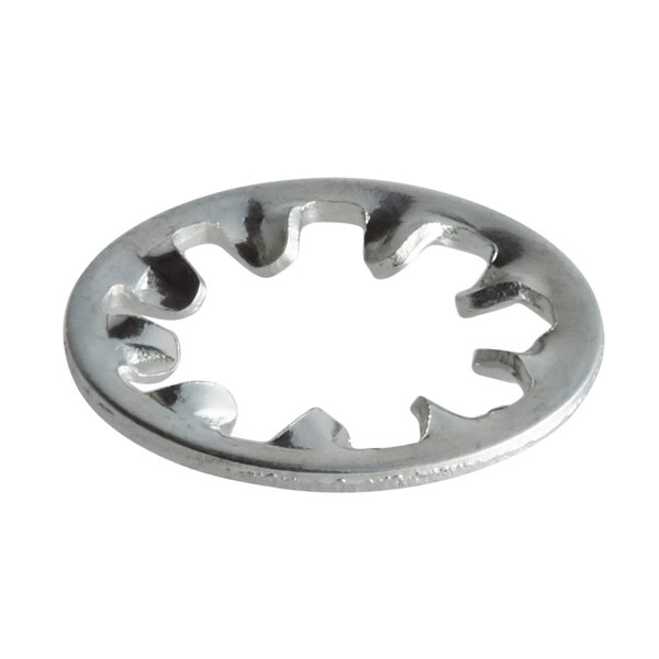 A close-up of a silver Sunkist internal lock washer.