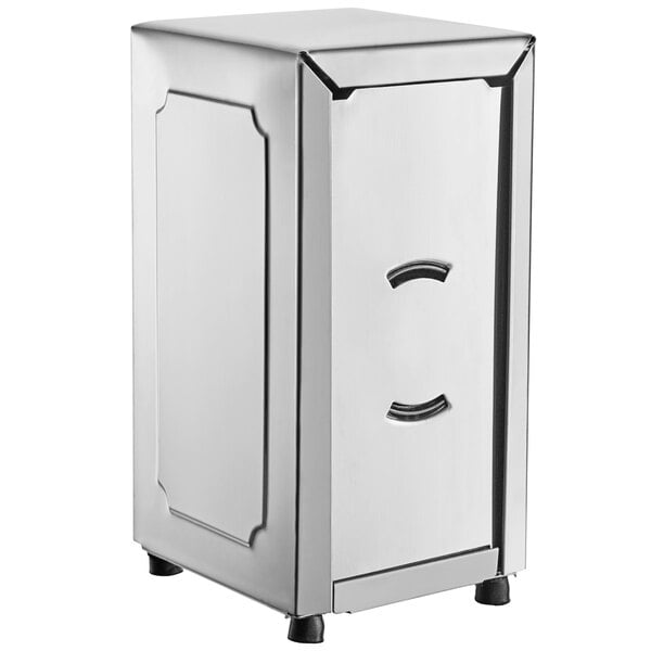 Spring-Load Stainless Steel Tall-Fold Napkin Dispenser for Restaurants & Home