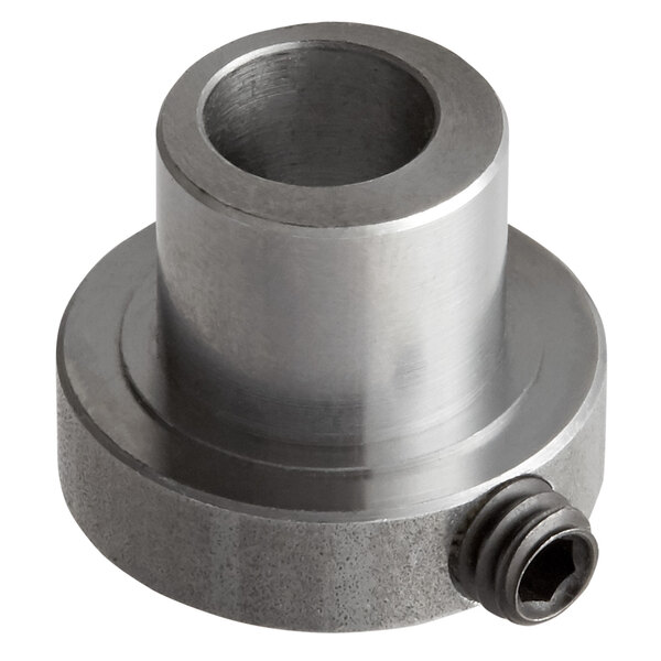 A metal Sunkist eccentric hub with a threaded hole.