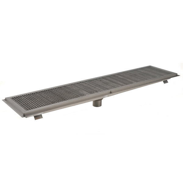 A stainless steel metal grate for an Eagle Group floor trough.