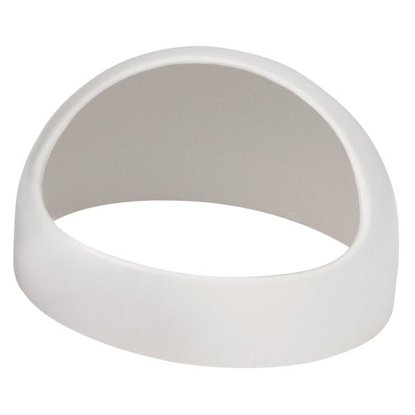 A white round plastic dome with a hole in the center.